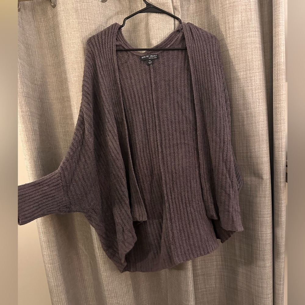 Barefoot Dreams Ribbed Cardigan in Rich Brown